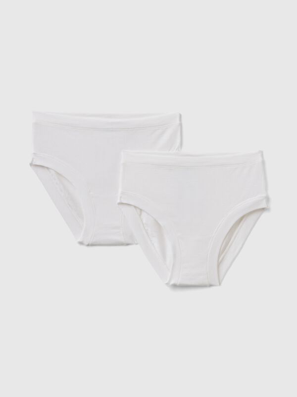 Two pairs of underwear in stretch  cotton Junior Girl