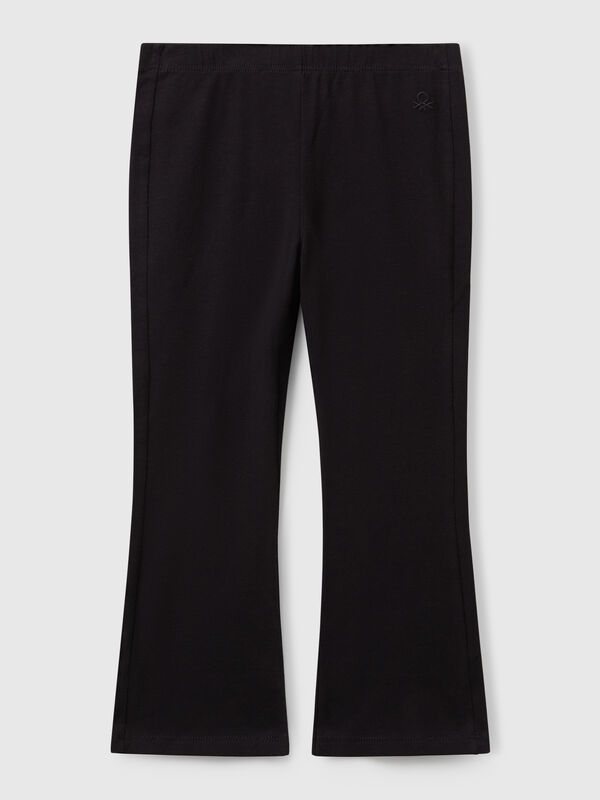 Flared leggings in stretch cotton Junior Girl