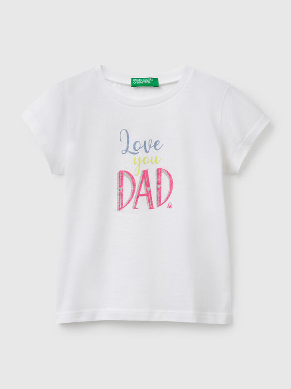 T-shirt in cotton with glitter Junior Girl