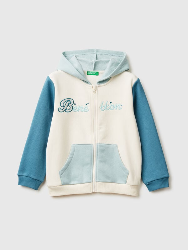 Sweatshirt with zip and sequins Junior Girl