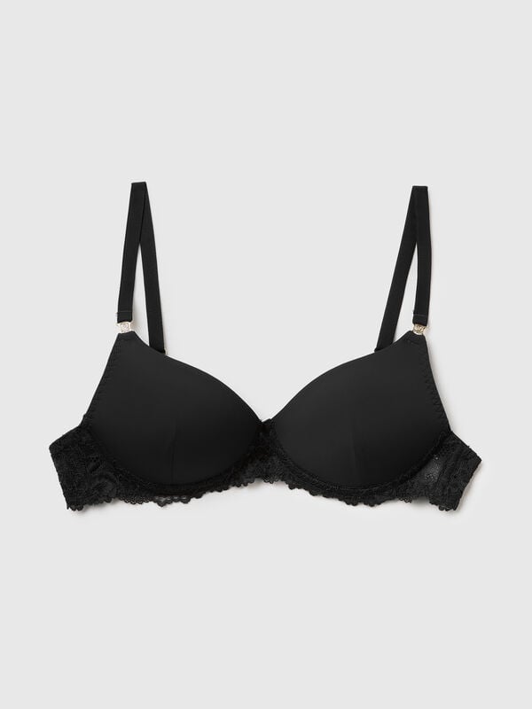 Padded bra with lace Women