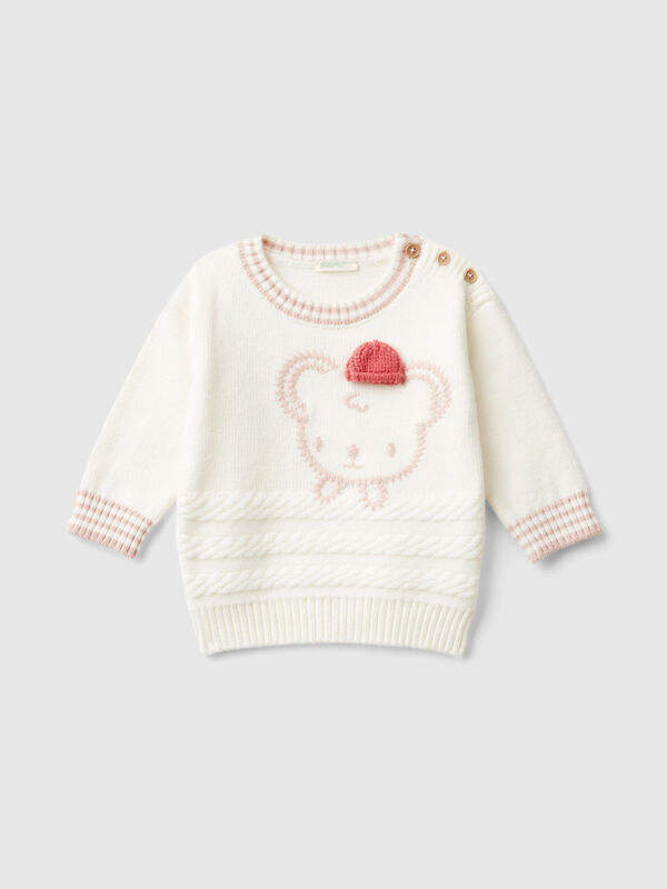 Sweater with embroidery and applique New Born (0-18 months)