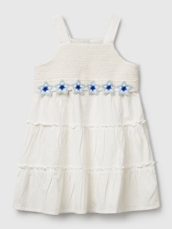 Dress with macramé flowers  Junior Girl