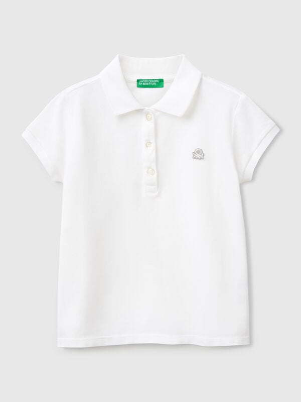 Short sleeve polo in cotton Junior Girl