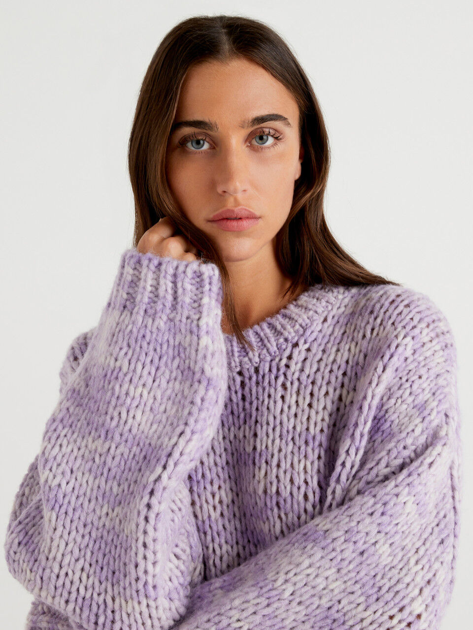 Maxi sweater in wool blend