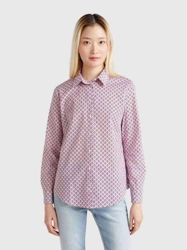 Patterned pink shirt Women