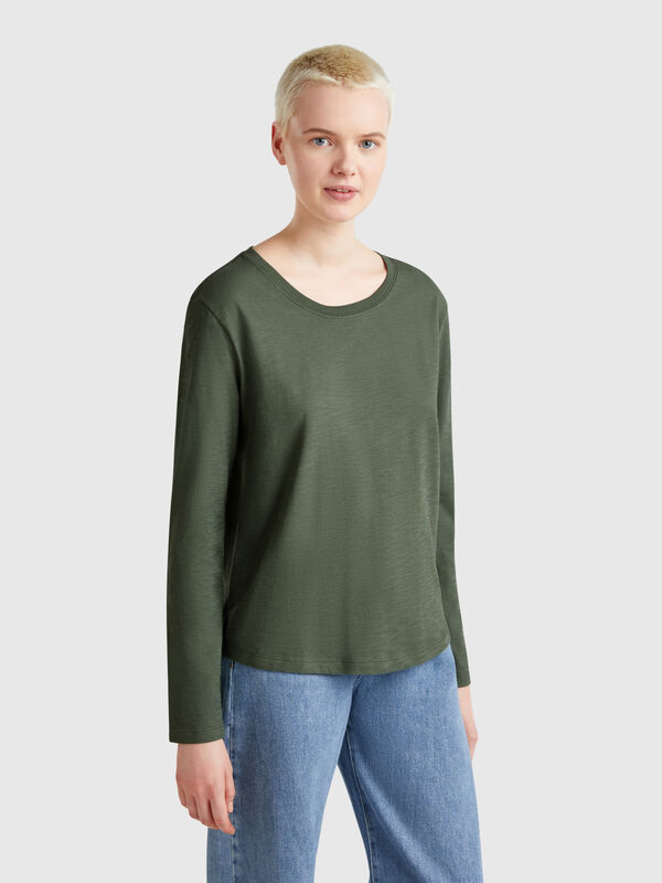 Long sleeve light cotton t-shirt Women