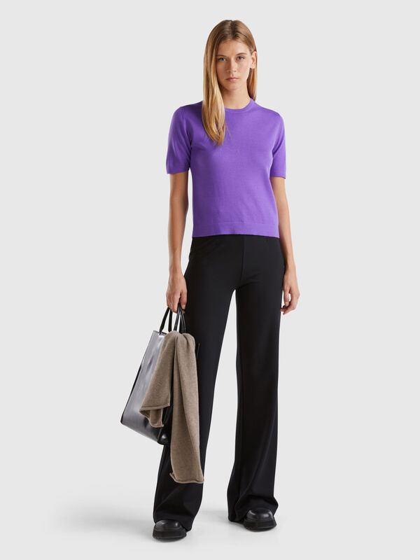 Trousers in stretch viscose blend Women