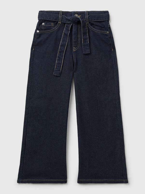 Wide fit jeans with sash Junior Girl