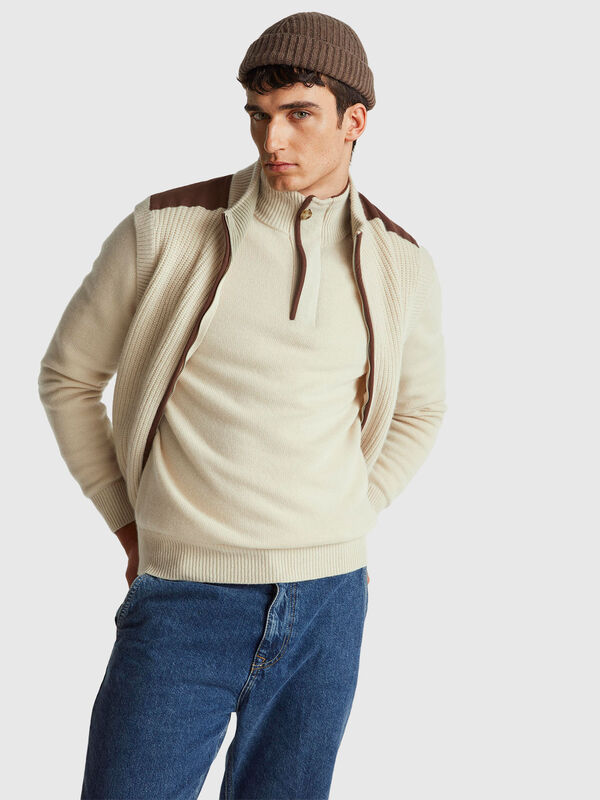 Turtleneck in wool blend Men