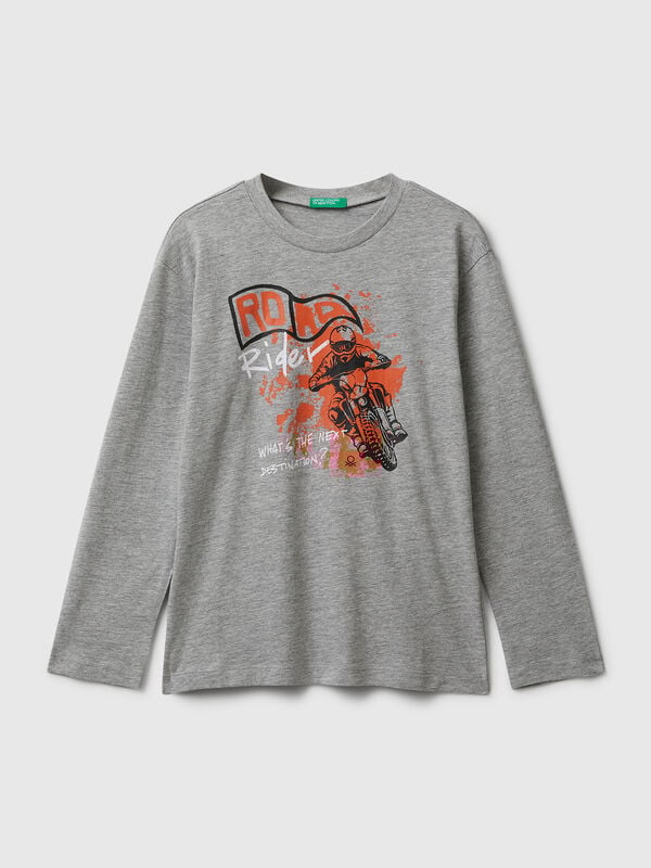 Cotton t-shirt with print Junior Boy