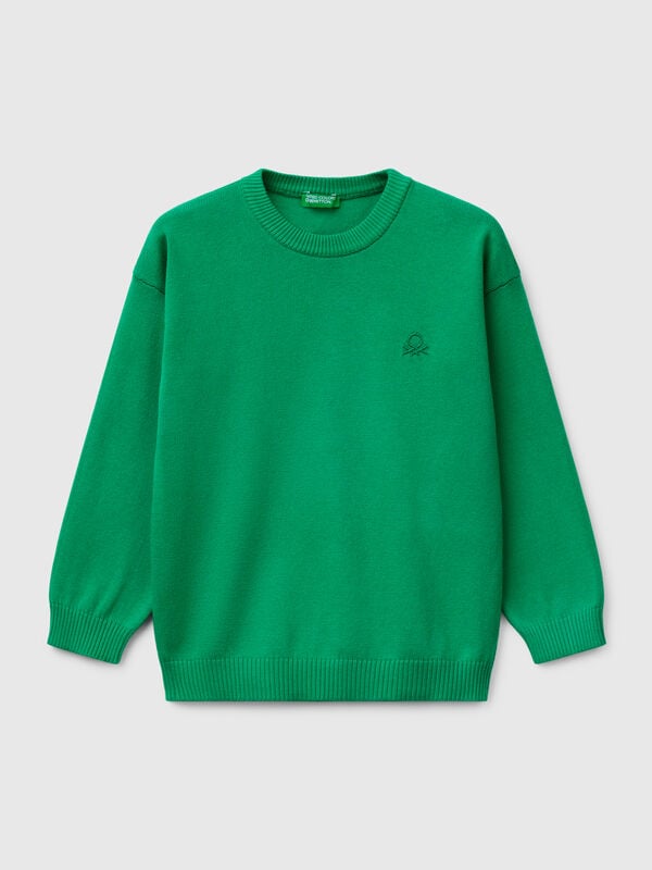Sweater in pure cotton with logo Junior Boy