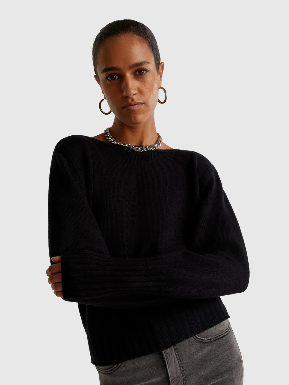 BOAT-NECK SWEAT.L/S Women image number null
