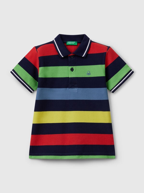 Striped short sleeve polo shirt Junior Boy