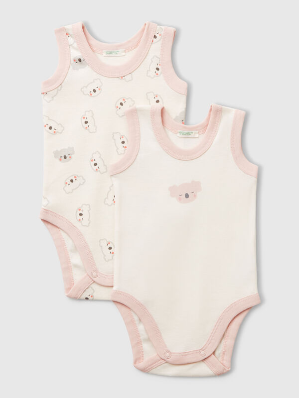 Two cami bodysuits with print New Born (0-18 months)