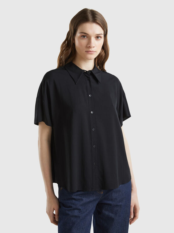 Short sleeve shirt in sustainable viscose Women