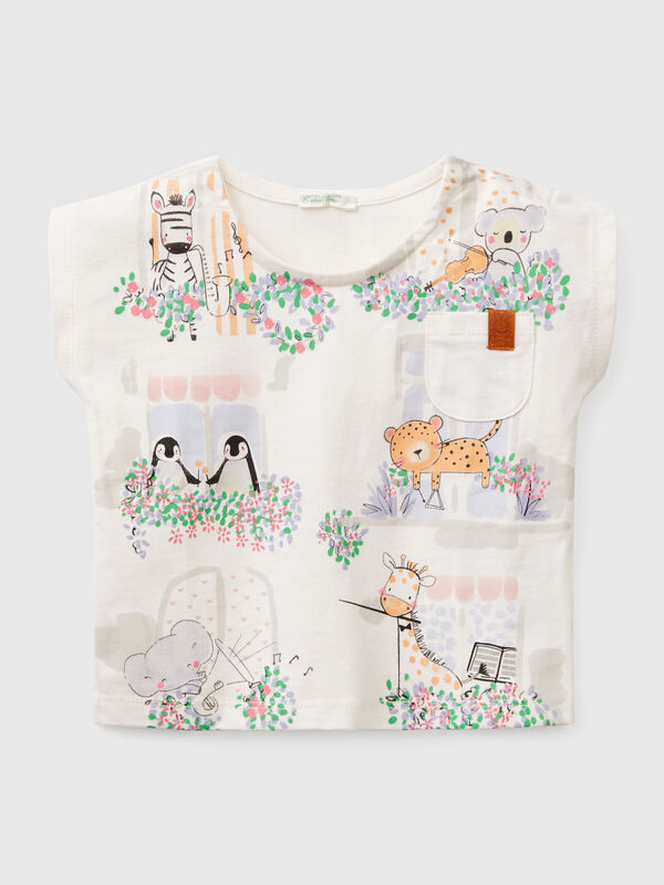 Boxy fit t-shirt in cotton New Born (0-18 months)