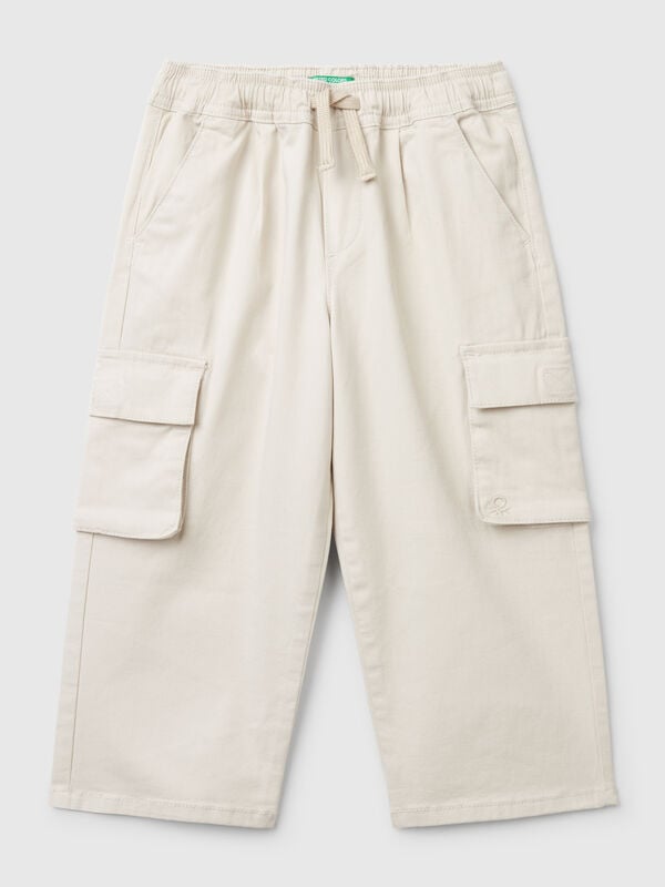 Stretch cotton cargo trousers Junior Boy