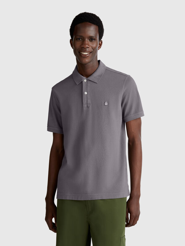 Mouse gray regular fit polo Men