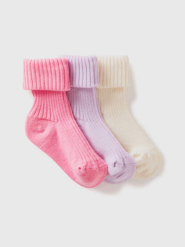 Long sock set with cuff New Born (0-18 months)