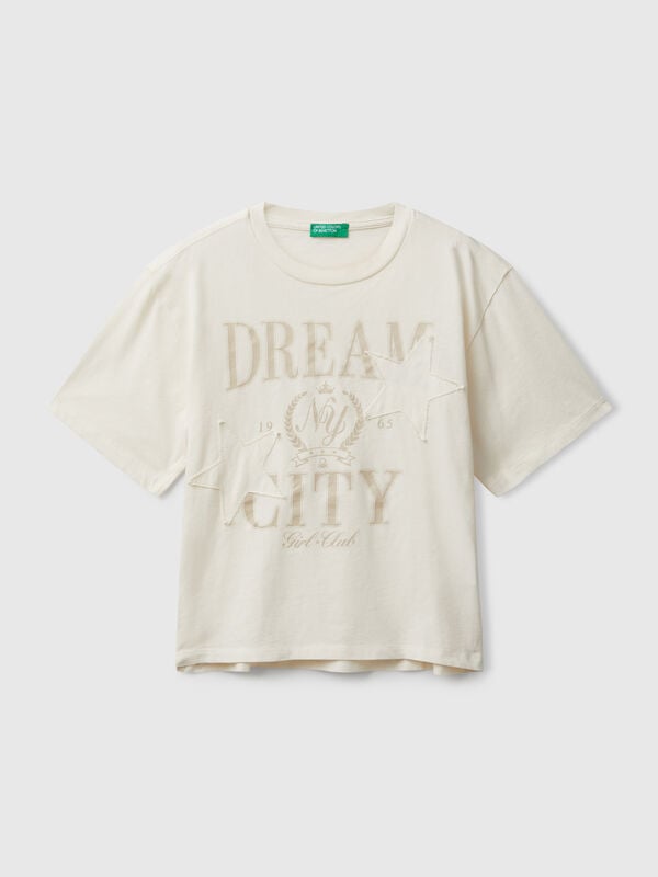 T-shirt with print and patch Junior Girl