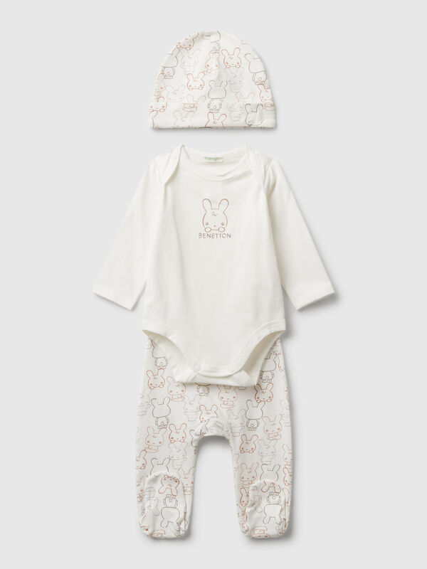 Stretch cotton outfit New Born (0-18 months)