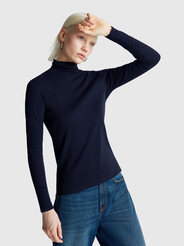 Long sleeve t-shirt with high neck Women