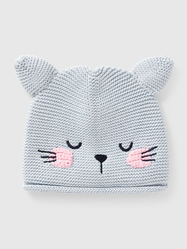 Tricot hat with applique New Born (0-18 months)