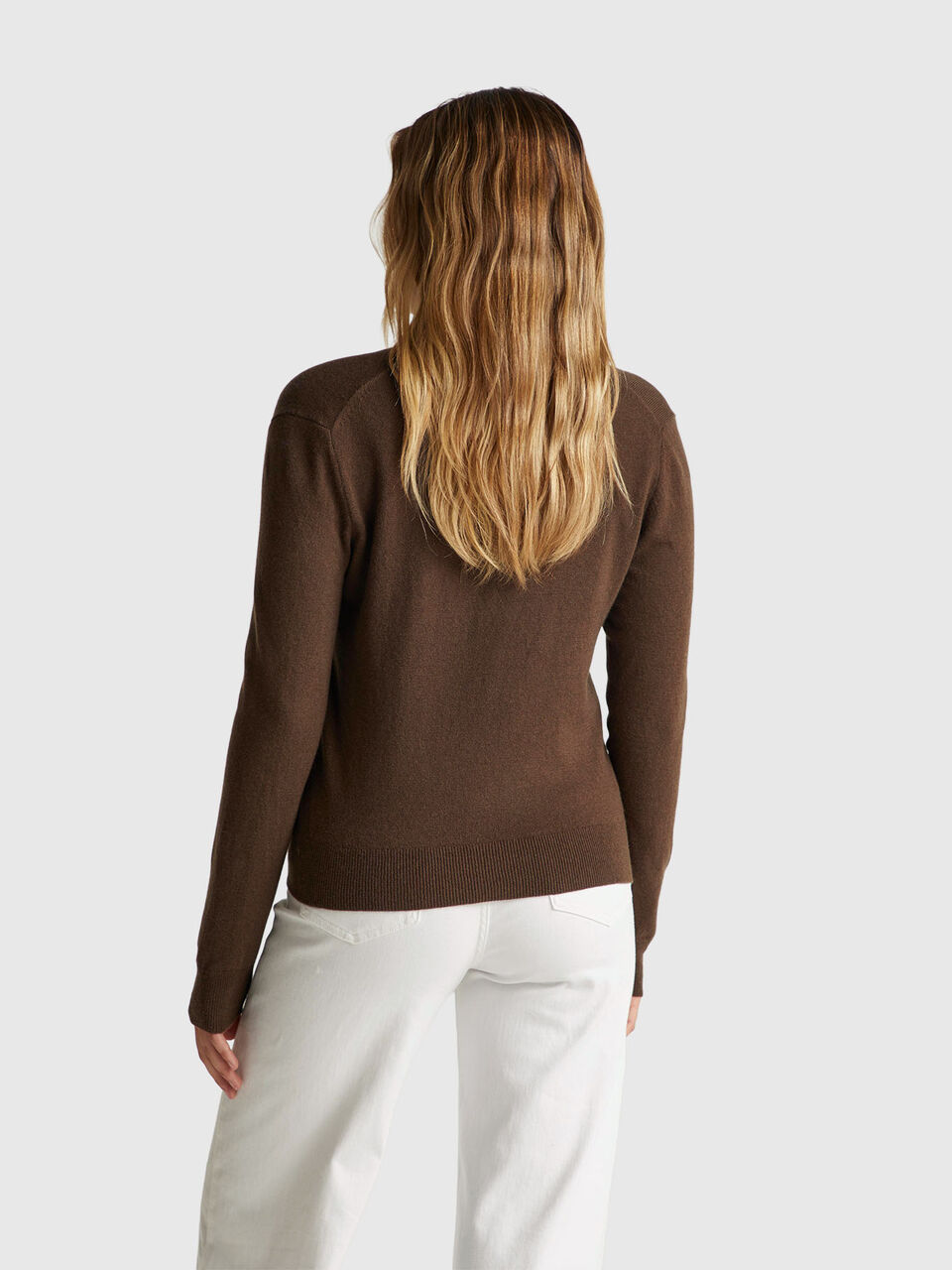 V NECK SWEATER L/S Women image number null