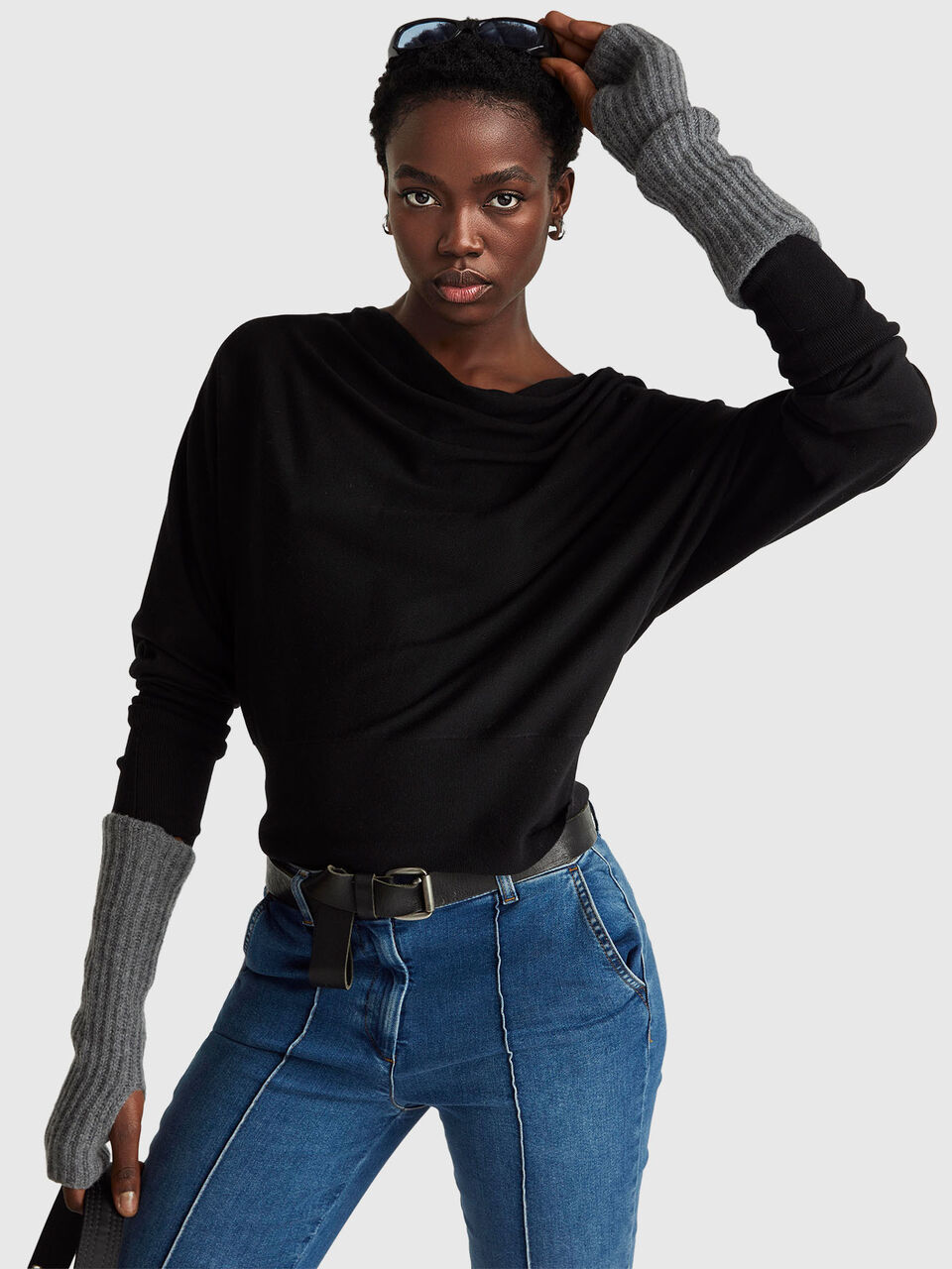BOAT-NECK SWEAT.L/S Women image number null