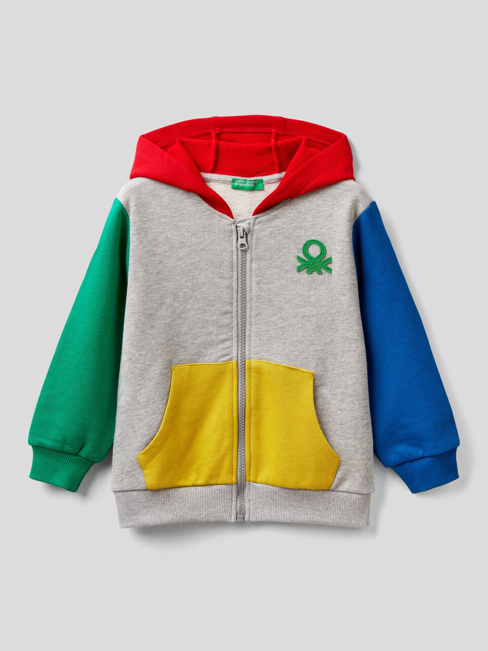 Zip-up hoodie in organic cotton