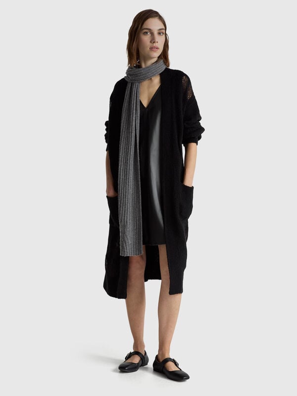 V-neck dress in imitation leather Women