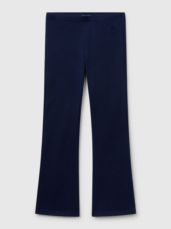 Flared leggings in stretch cotton Junior Girl