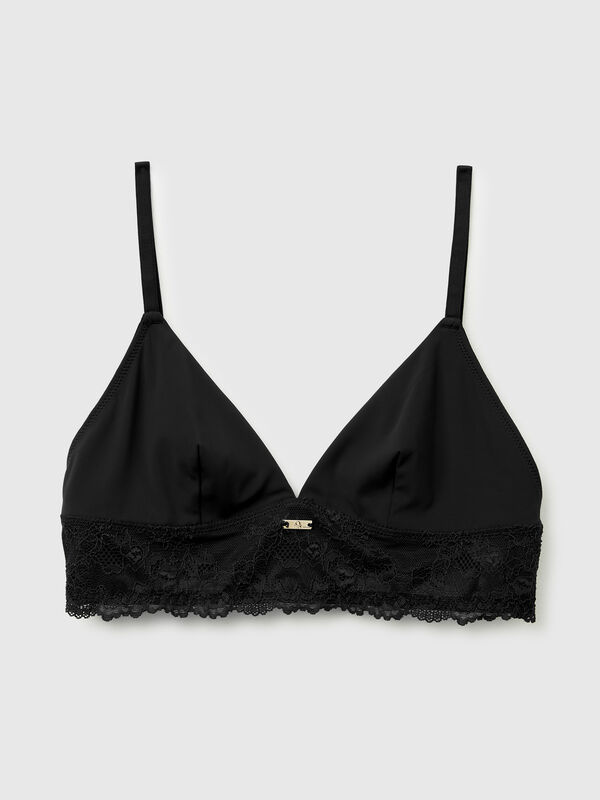 Triangle bra with lace Women