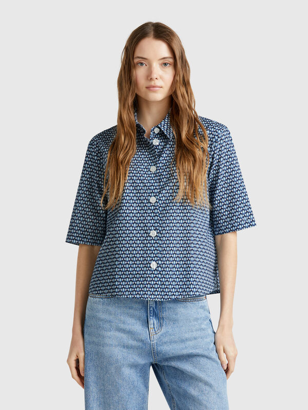 Patterned shirt in lightweight cotton Women