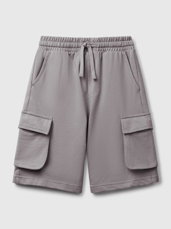 Cargo shorts in light sweat fabric Junior Boy