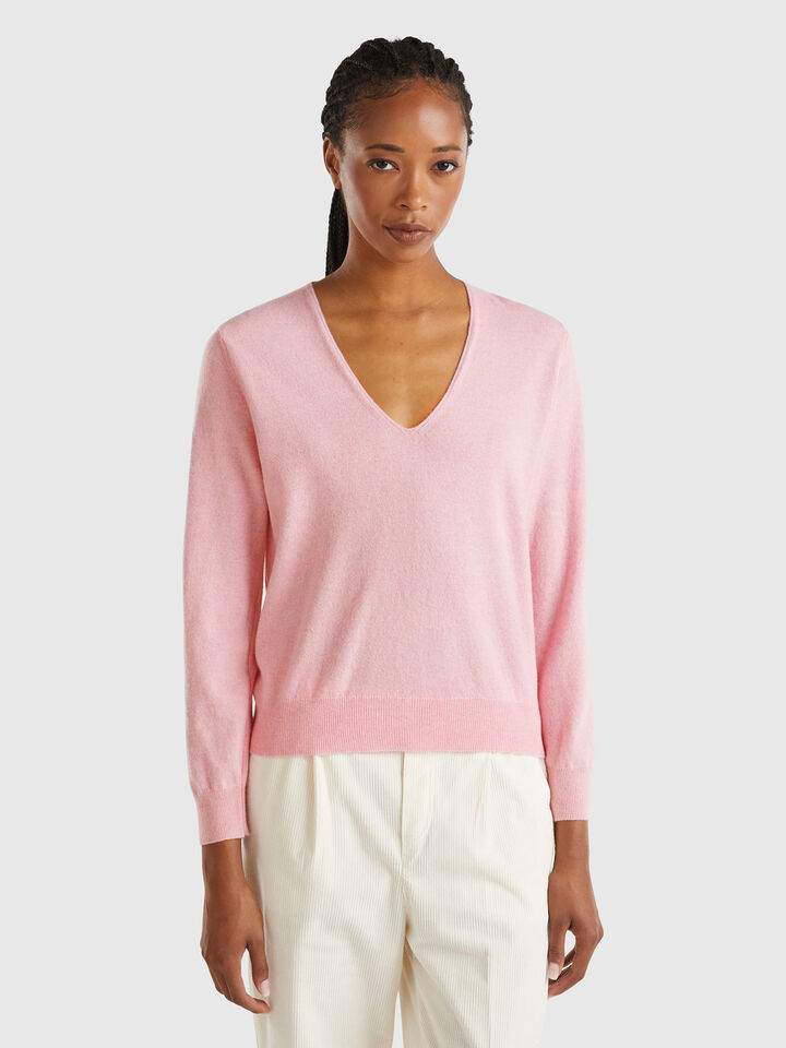 V NECK SWEATER L/S Women