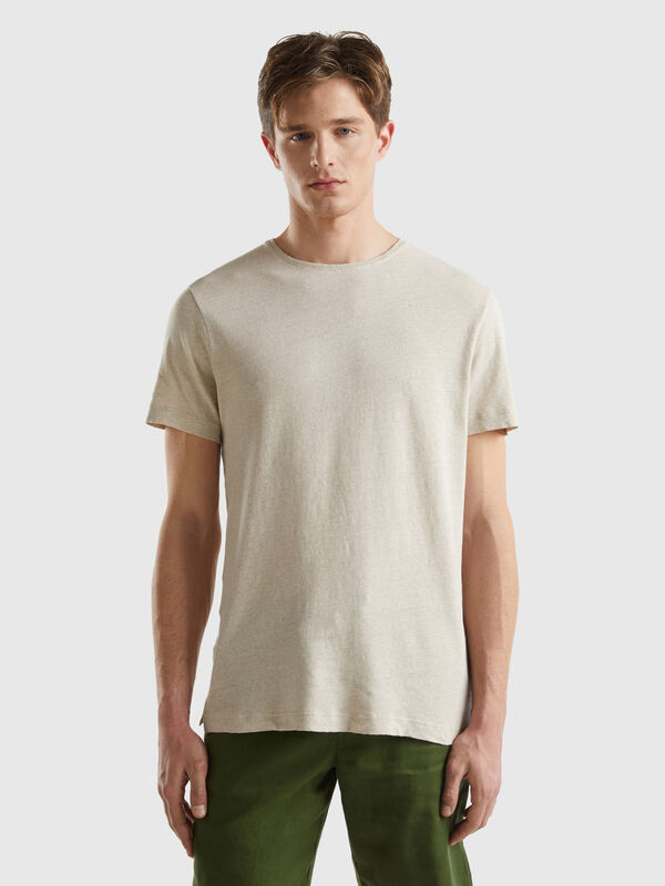 T-shirt in linen blend Men