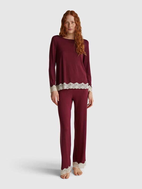 Flowy trousers with lace Women
