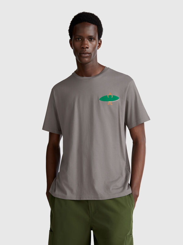 T-shirt with print in organic cotton Men