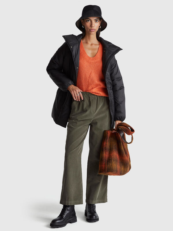 Wide velvet trousers Women