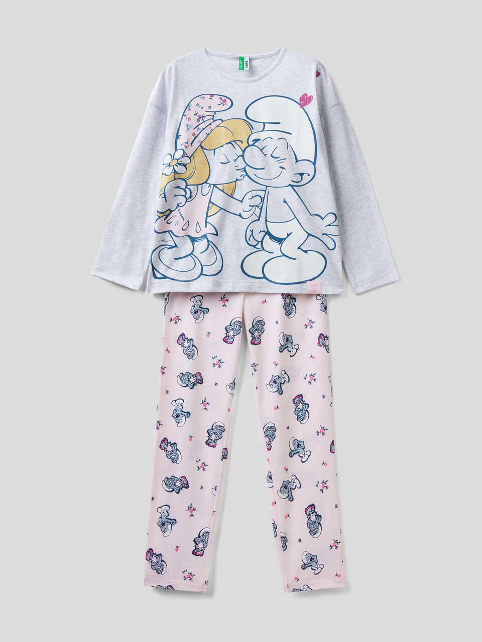Smurfs pyjamas in cotton and viscose image number 1