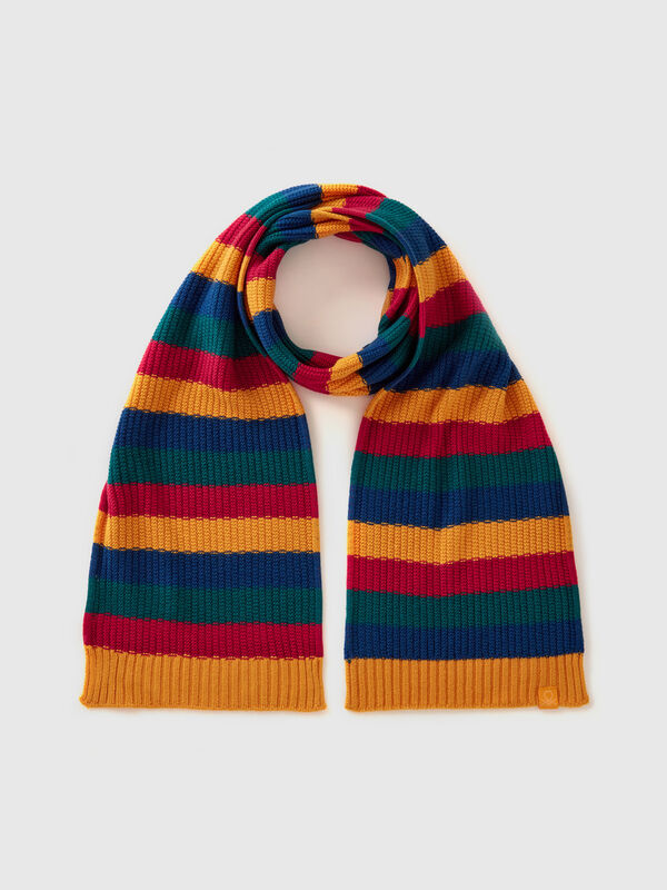 Striped knit scarf Junior Boy