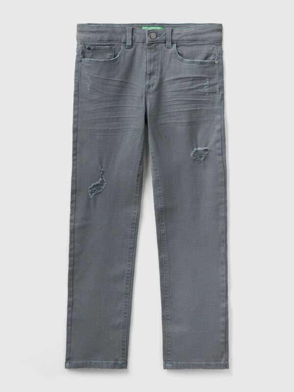 Stretch jeans with tears Junior Boy