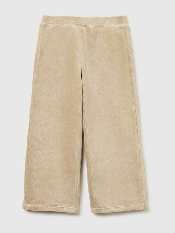 Wide chenille trousers Junior Girl