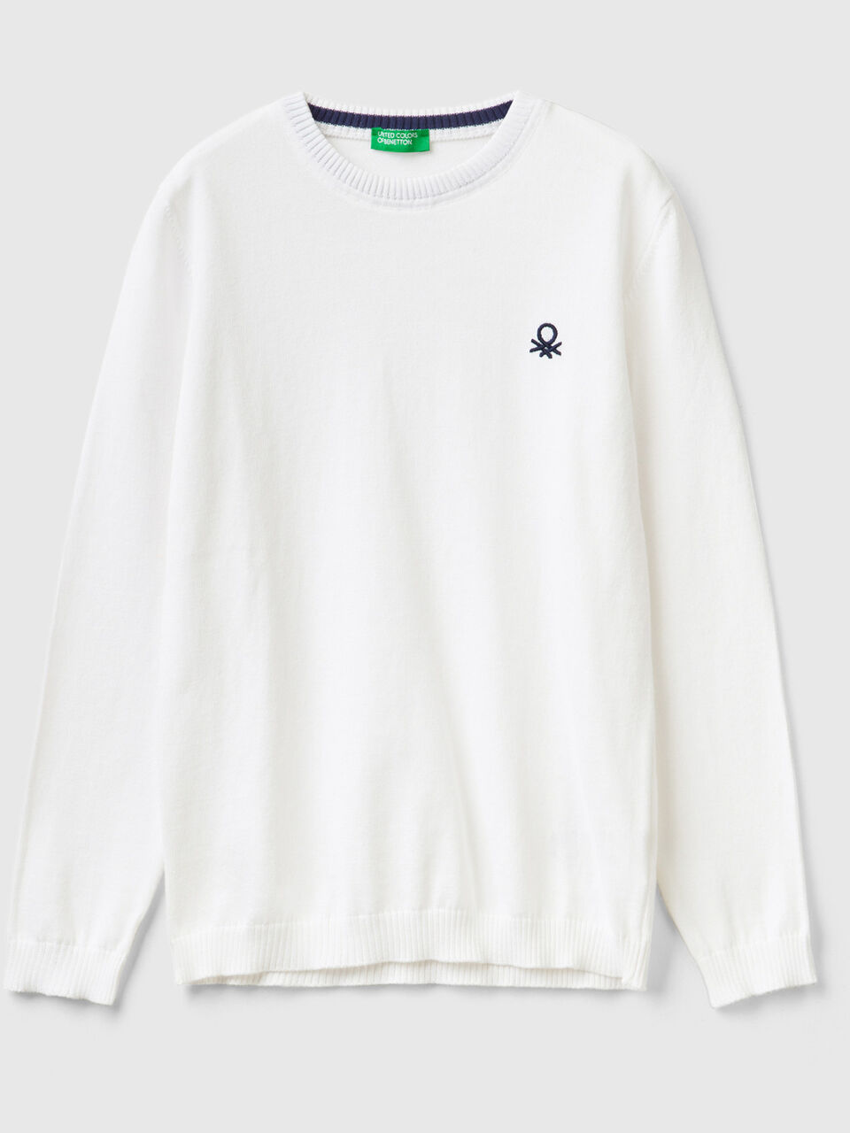 Sweater in pure cotton with logo image number 1