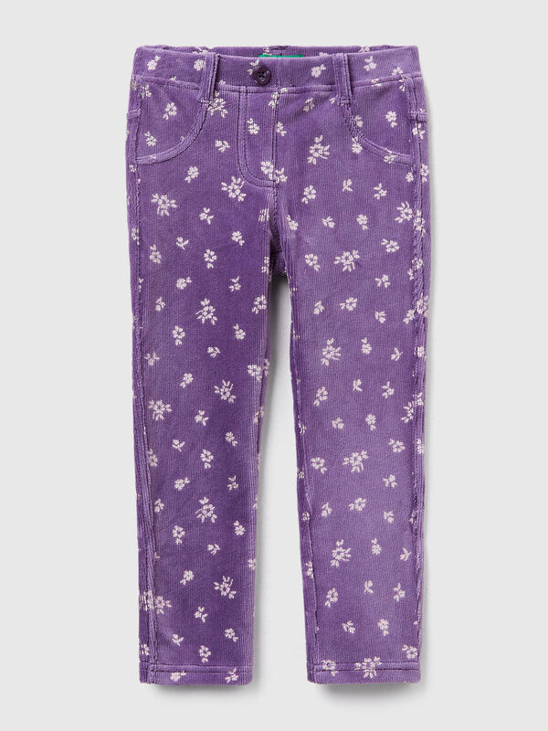 Slim fit chenille trousers Junior Girl