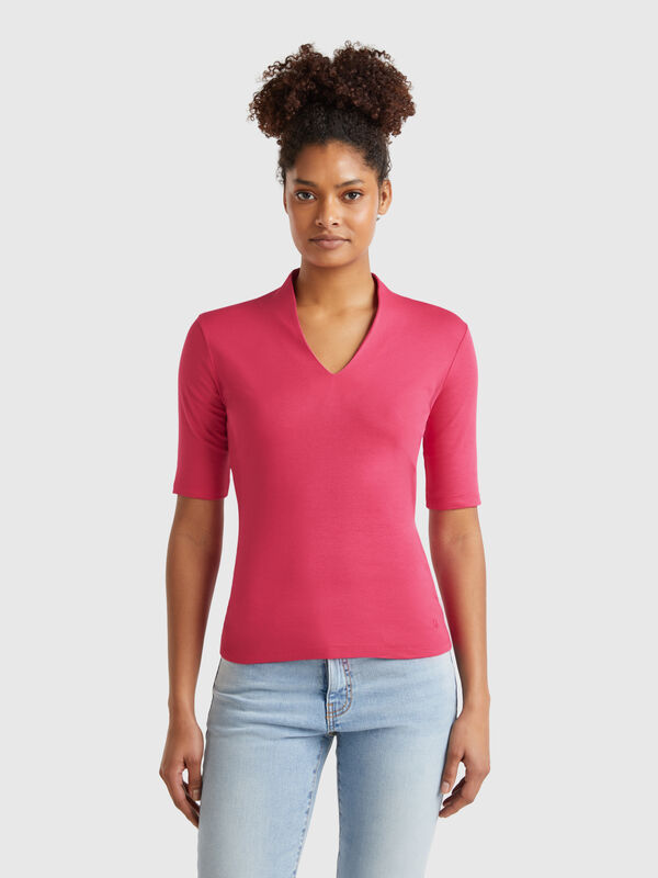 Slim fit t-shirt in long fiber cotton Women