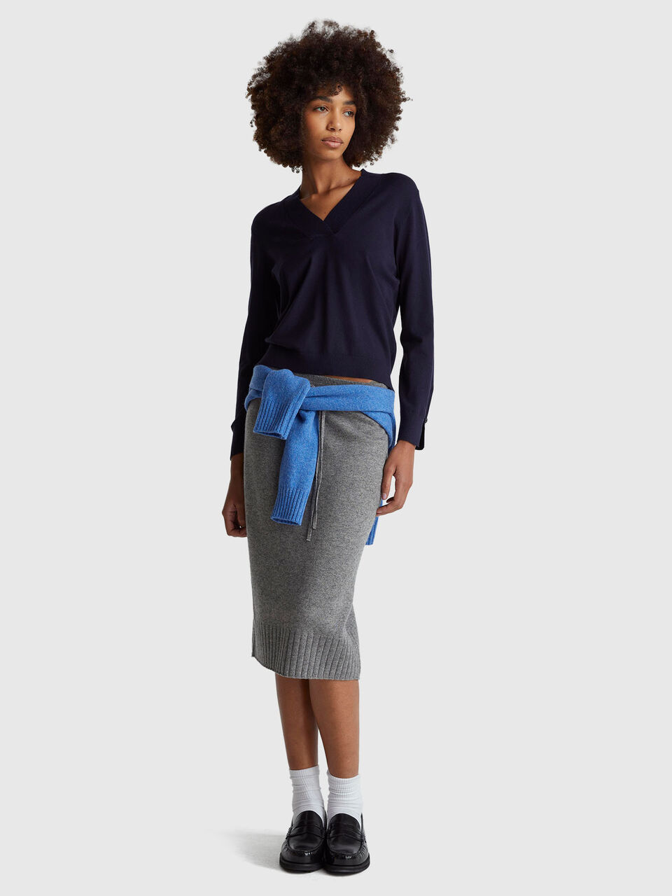 V NECK SWEATER L/S Women image number null